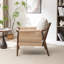 Chaise d'appoint rembourrée en bois massif Cofield-81823753