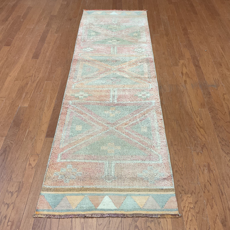 Tapis de couloir Oushak fabriqué à la main Bloomsbury Market