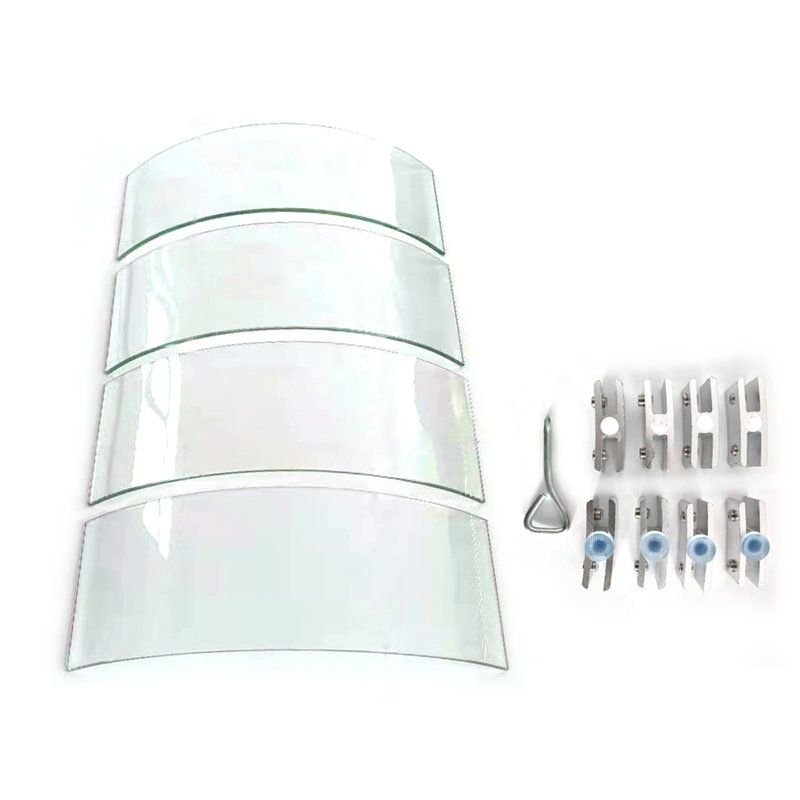 Round Tempered Glass Fire Table Windshield Flame Blocker