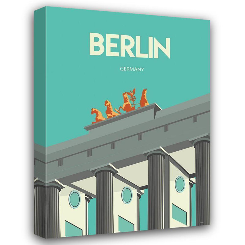 Art encadré sur toile Corrigan Studio® ARCTIC FRAME, affiche de voyage berlinoise