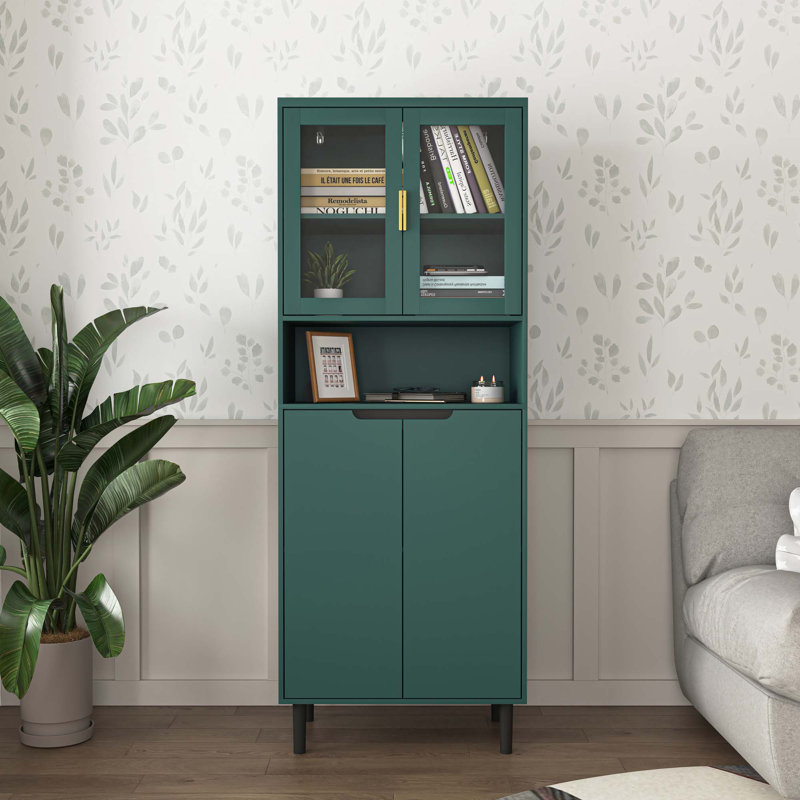 Tall Bathroom Storage Freestanding, Green