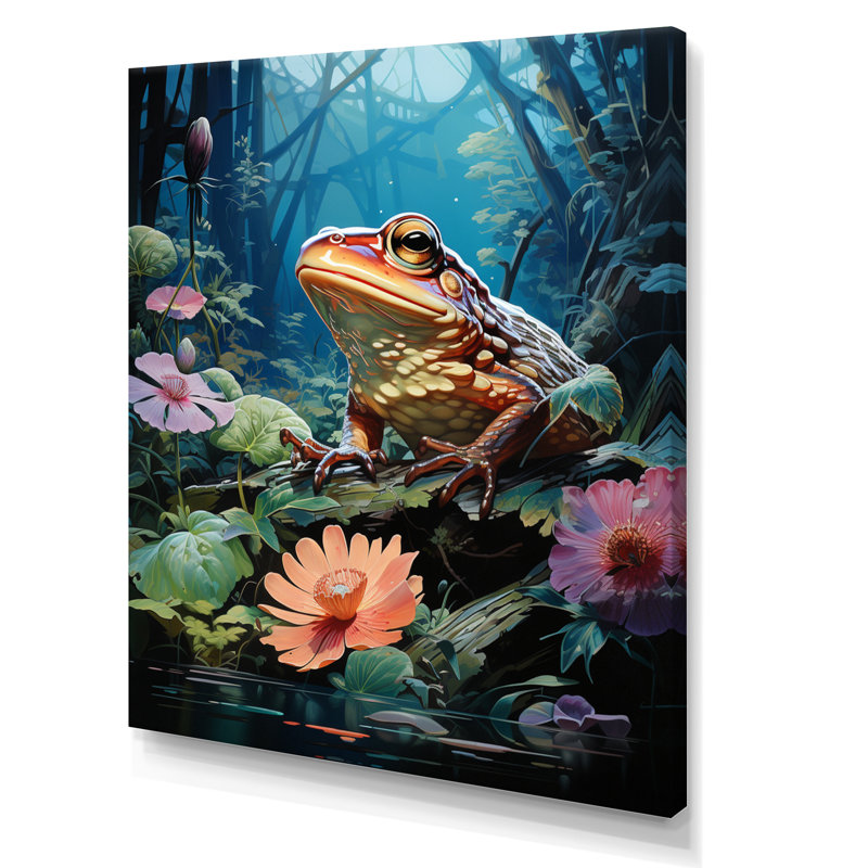 «Japon Art Lotus Pond Relection», reproduction sur toile, H 20 po x l 12 po x P 1 po, Toile tendue