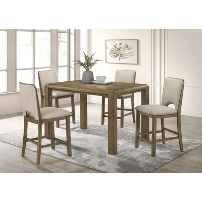 Ensemble de hauteur de comptoir extensible Cockrell brun / beige