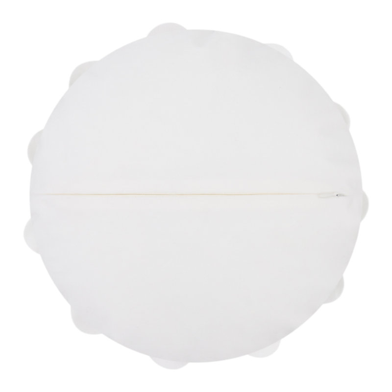 Housse de coussin décorative 3D faite à la main avec pivoine 3D, Blanc crémeux