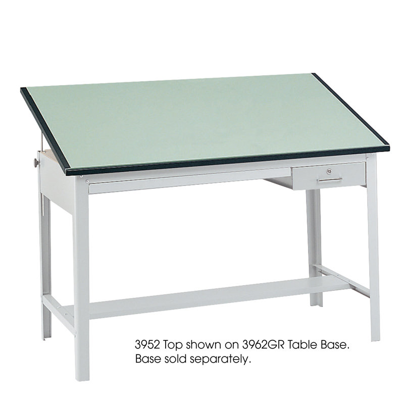 Green Melamine Rectangular 59.8" x 37.5" Particle Board Table Top