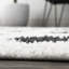 Tapis blanc / gris à poils longs Colleps-1658482154