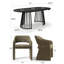 Ensemble de table de salle à manger pour 6 personnes avec table extensible et 6 chaises rembourrées imperméables-812650143