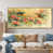 Toile avec cadre flottant or