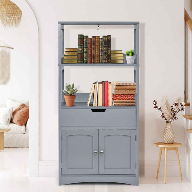 Armoire autoportante autoportante, gris