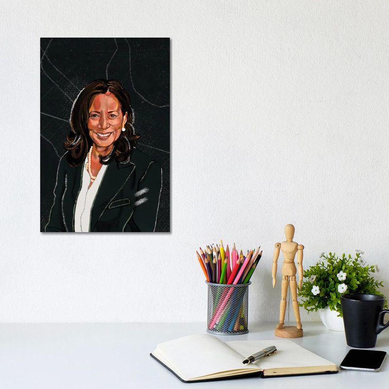 «Kamala Harris» par Domonique Brown, impression sur toile tendue, H 12 po x l 8 po x P 0,75 po