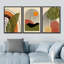 «Mid Century Modern Boho Tropical Palm Leaf», ensemble de 3 impressions sur toile-73721067-73721065