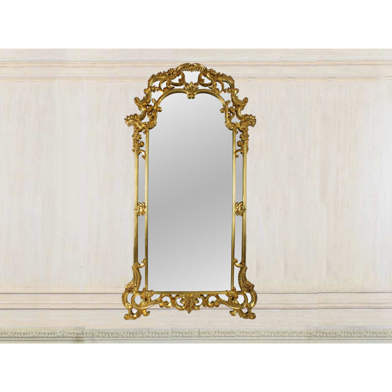 Iremide Solid Wood Mirror, Gold