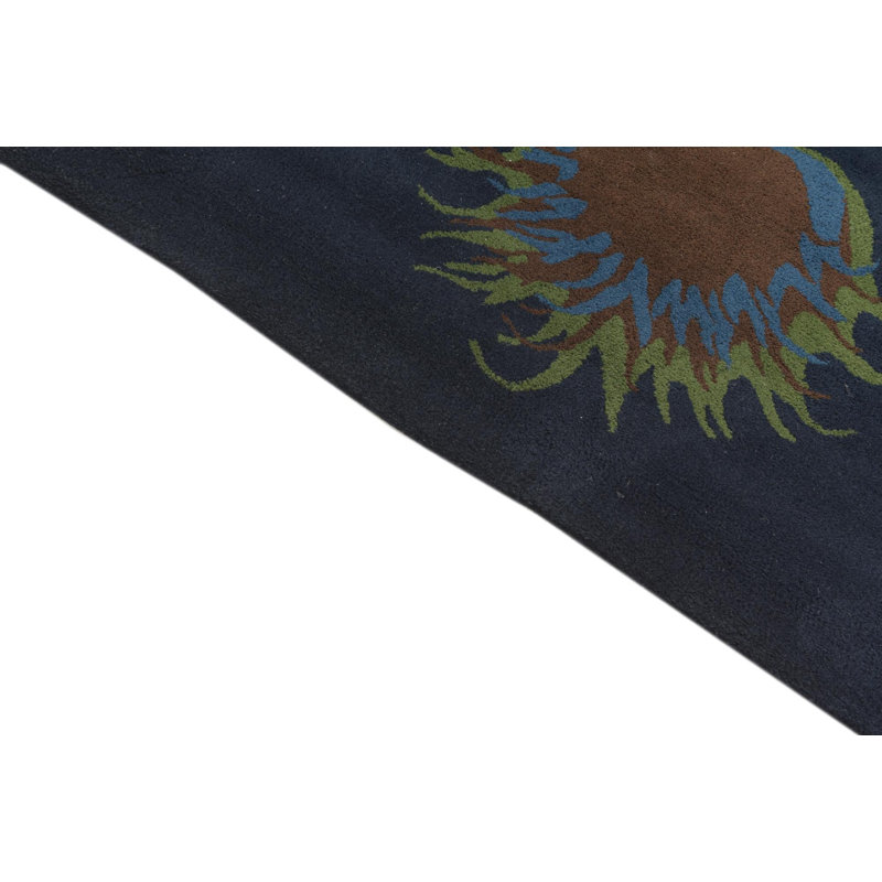 Tapis carré bleu marine Otto
