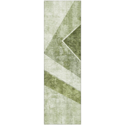 Premium Machine Washable Prisco Olive Rug