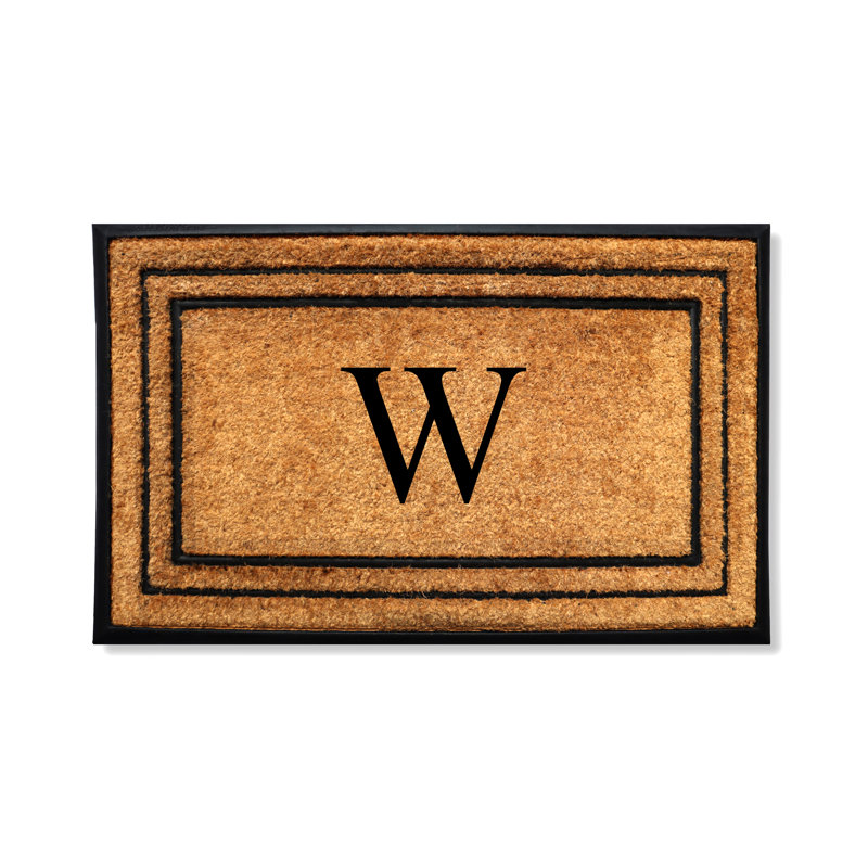 Tapis d'entrée antidérapant Monogram, W, L 18 po x L 32 po