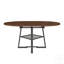 Extendable Round Dining Table For 4-8, Finish With Metal Frame And Thickened Top, Multi-Functional Kitchen & Living Room Table