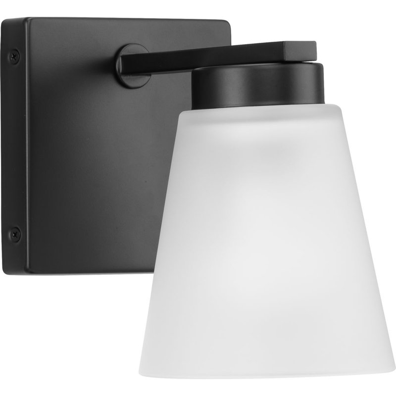 Éclairage pour meuble-lavabo transitionnel à une lumière, Noir mat