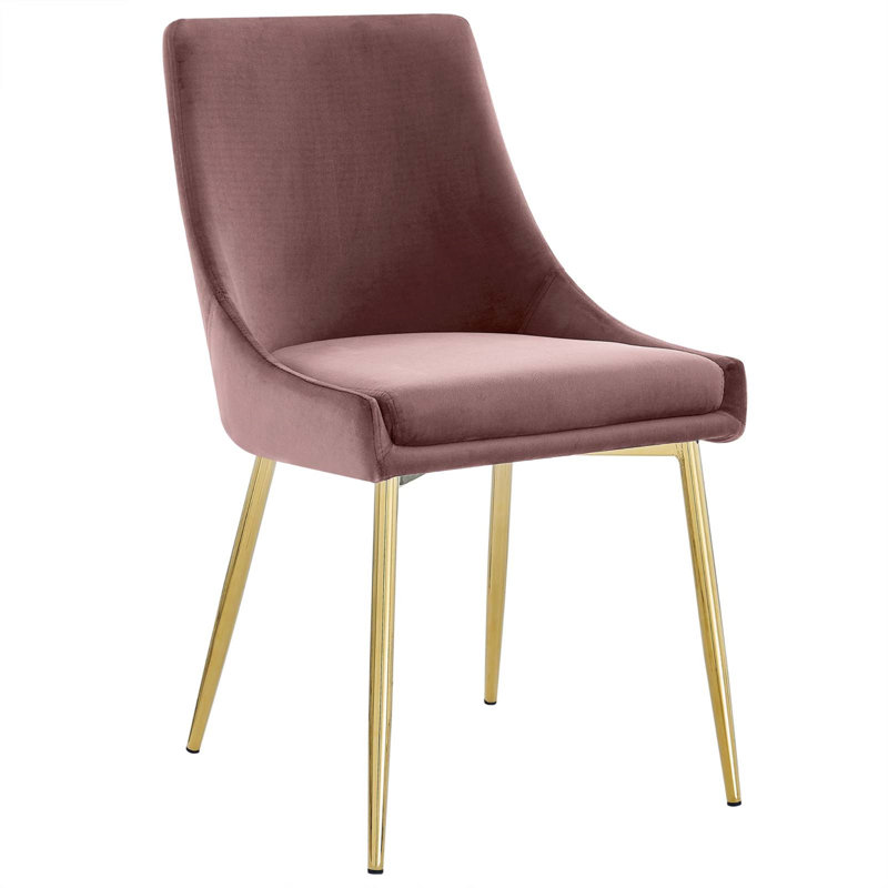 Modway Viscount Performance Velvet Dining Chairs, Pink