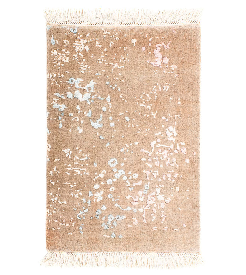 One-of-a-Kind Suzy Hand-Knotted 63cm x 88cm Area Rug in Tan