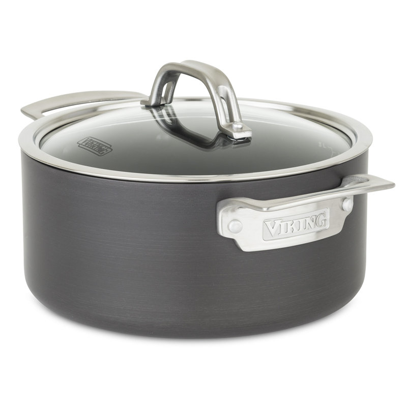 Viking Non-Stick Aluminum Stock Pot with Lid, 6 Qt.