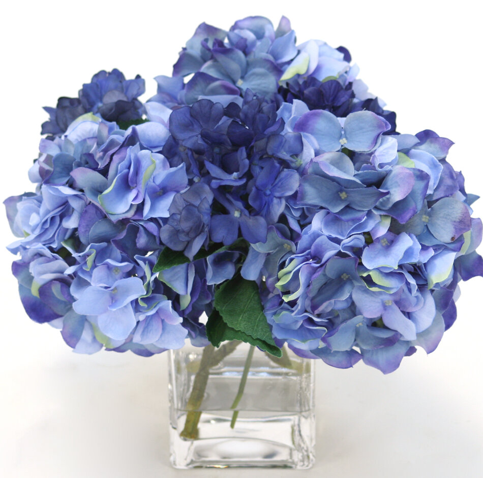 One Allium Way Hydrangeas Floral Arrangement In Decorative Pot 