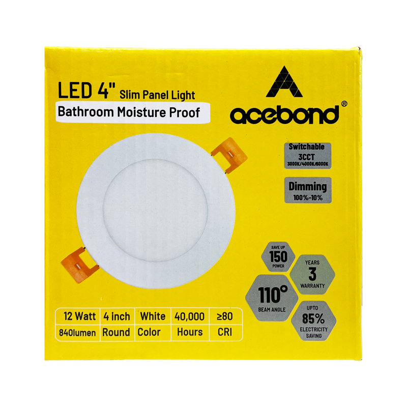Ensemble d'éclairage DEL encastré 4 po Acebond