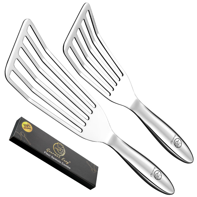 Ensemble de 2 spatules en acier inoxydable
