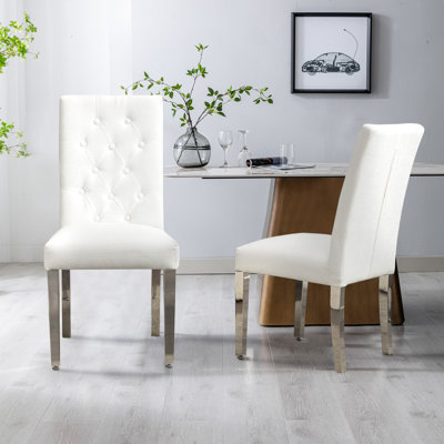Karez 19.3'' H Tufted Velvet Upholstered Side Chair
