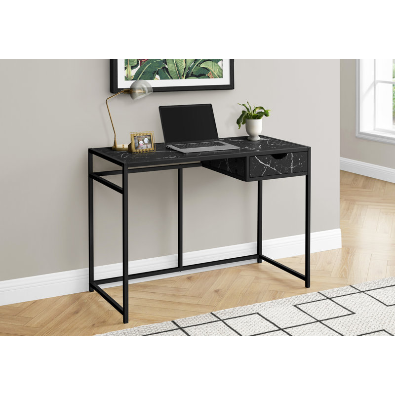 Bureau d'ordinateur, bureau personnel, ordinateur portable, tiroir de rangement, Noir