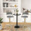 Ensemble de 4 tabourets de bar réglables en velours Everly Quinn-565330156