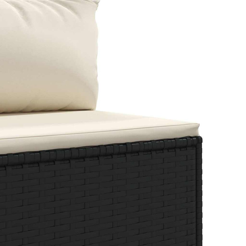  Patio Lounge Set Black, Cream White, Cream White, Black