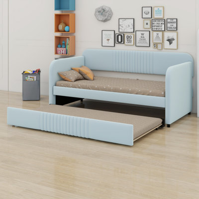 Upholstered Daybed Sofa Bed With Trundle Bed