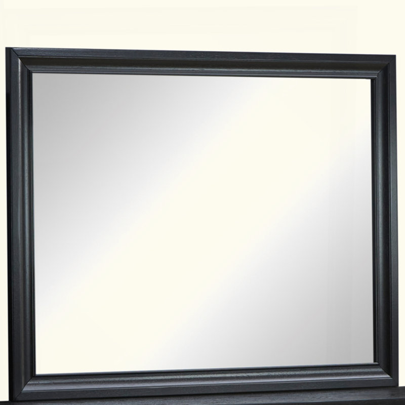 Charmant miroir avec une finition captivante et un attrait polyvalent pour les espaces élégants., Noir