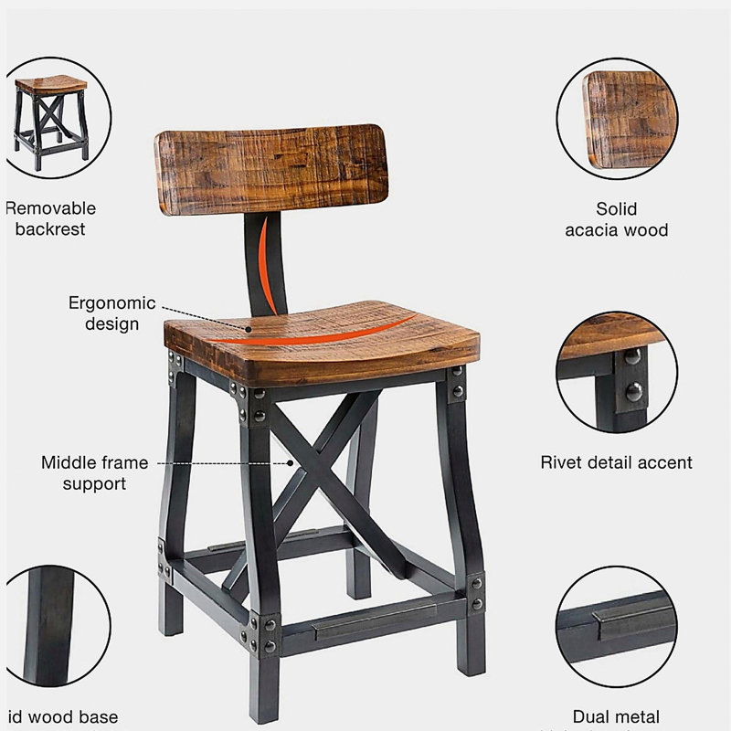 Tabouret de bar avec dossier