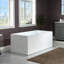 Baignoire de trempage autoportante rectangulaire en acrylique avec drain réversible 59 "x 29"-56335041
