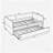 Daybed with Twin Size Pop-up Trundle Upholstered Tufted Sofa Bed, Twin Size, Boucle Fabric-168610826
