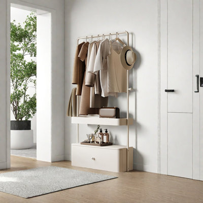 Stainless Steel Wardrobe with Hooks