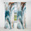 Effington - Demi-cercle en marbre bleu doré abstrait V - Rideau moderne - Velours obscurcissant - 1 panneau