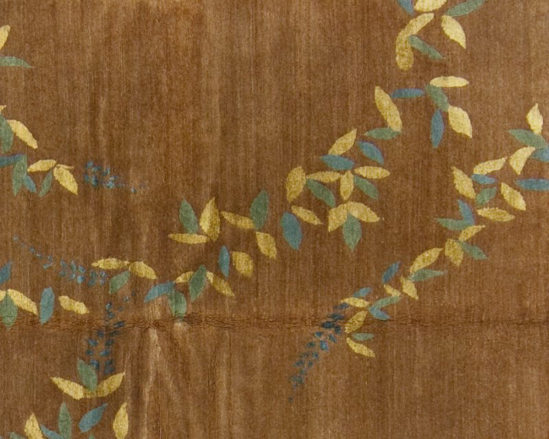 Floral Area Rug in Blue/Brown, Rectangle 3' x 5'
