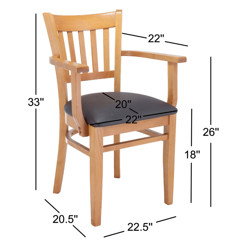 Chaise rembourrée Stahr, Naturel
