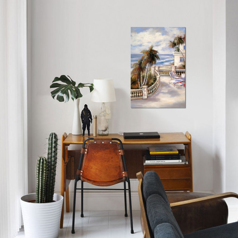 « tropical xvi », impression sur toile, H 26 po x l 18 po x P 1,5 po, Toile tendue, Pas de tapis