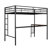 Metal Bunk Bed Twin Over Full With Desk, In Metallic Black Bedroom Powder Coated Finish, For-576593646-576593647