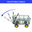 Chariot de jardin robuste avec clôture surélevée et poignée amovible pour une utilisation polyvalente et un transport facile