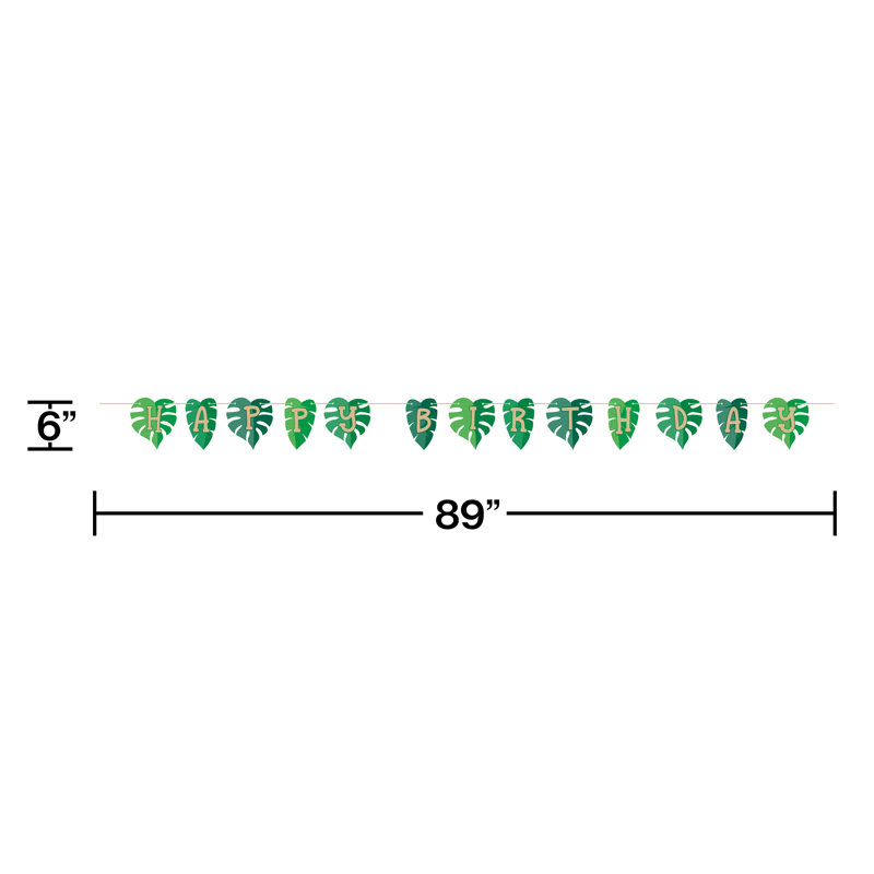 Green Jungle Theme Paper Birthday Decoration Kit