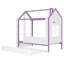Structure de lit House avec lit gigogne escamotable, tablettes de rangement à queue et lumières DEL blanc froid-2047044694-2047044691