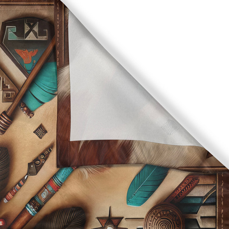 Rustic Kitchen Curtain, 55" W x 45" L