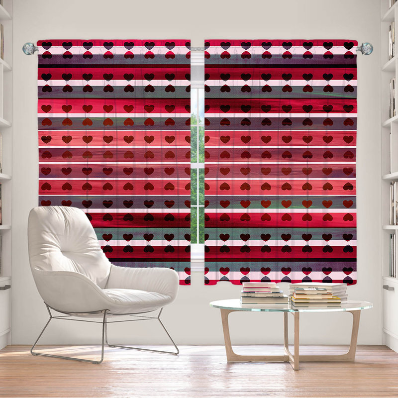 Rideau en polyester, L 56 po x L 78 po, Rouge