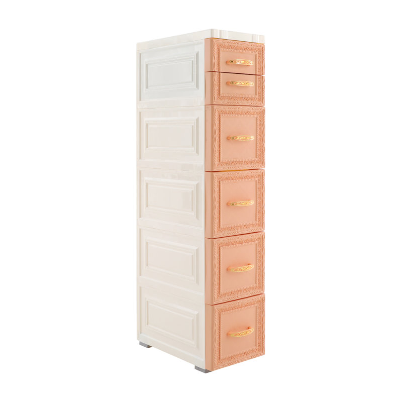 5 Tiers Freestanding Bathroom Cabinet, Orange