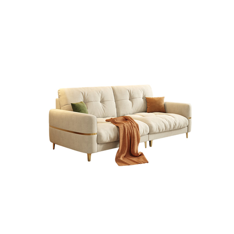 Canapé simple en flanelle, H 38,18 po x l 70,86 po x P 36,61 po