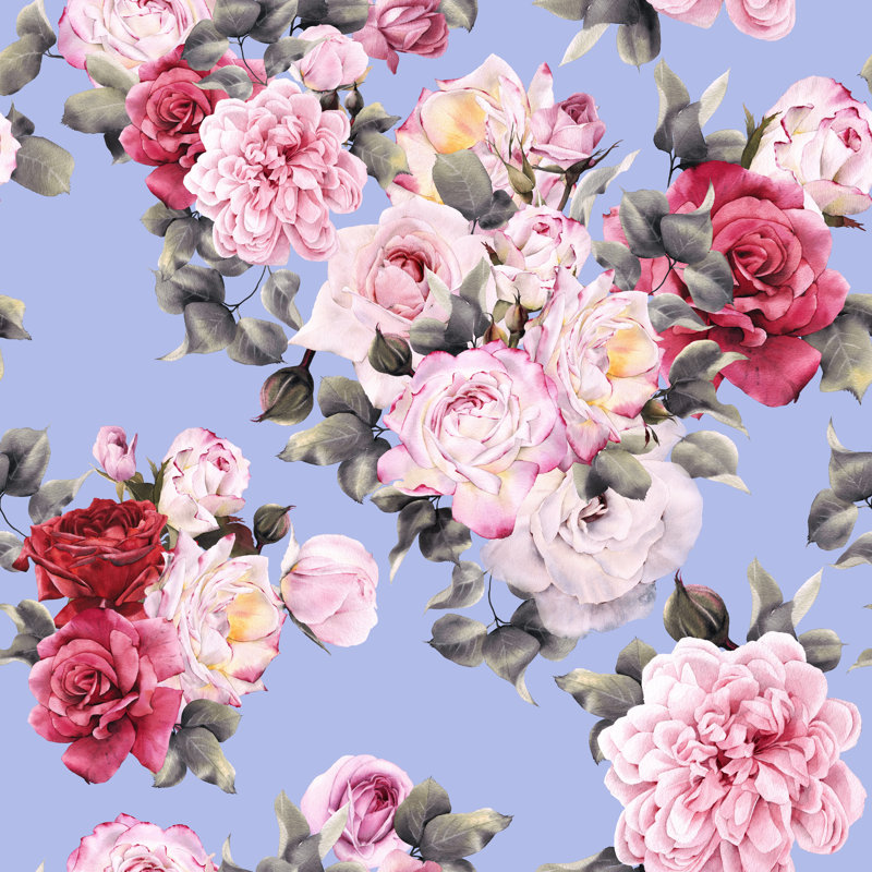 Limones Rose Painting - Wrapped Canvas Print, 122cm H x 122cm W x 3.8cm D